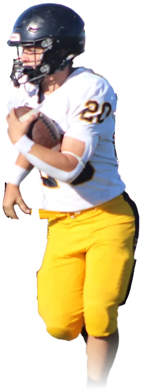 Simon Derus, Andrew #20, carrying the ball past defenders
